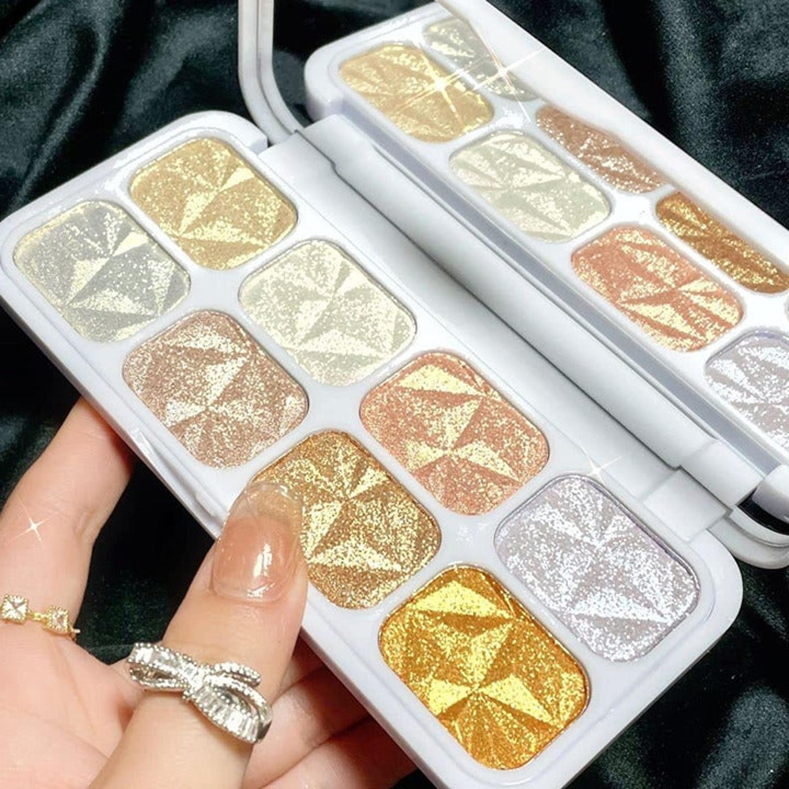 8 Colors Face Body Cheek Diamond Shimmer Highlighter Highlight Highliterers