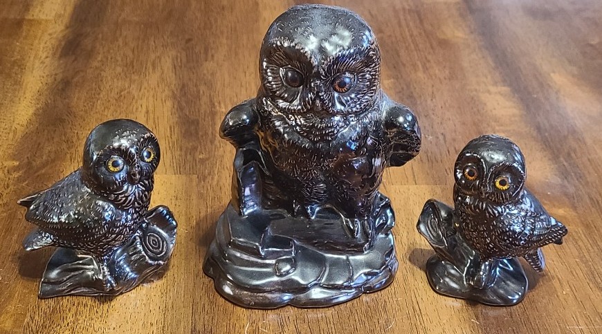 Vintage ceramic owls