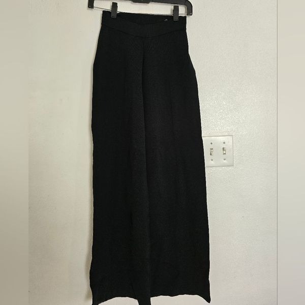 COS Wide Leg Knitted Pants Size XS In Black