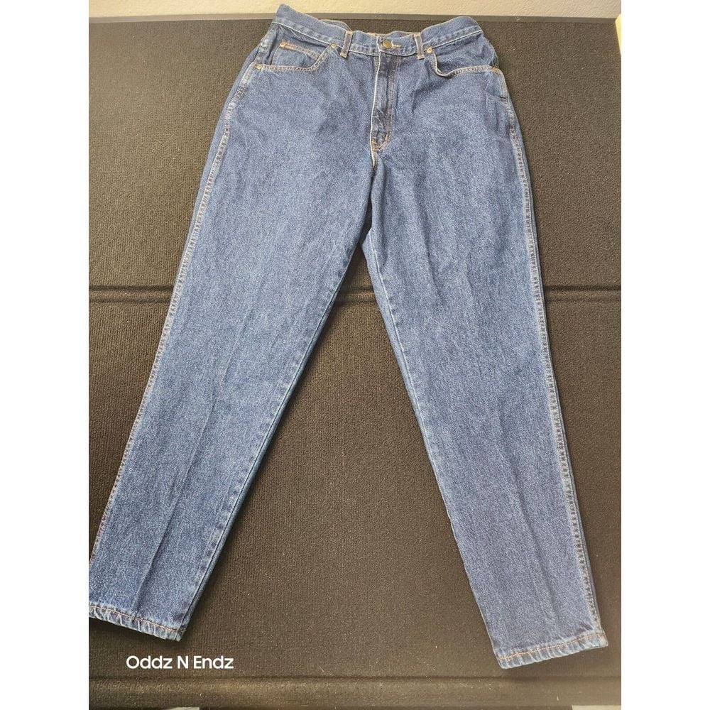 Chic Womens High-Waisted Blue Denim Jeans Size 16