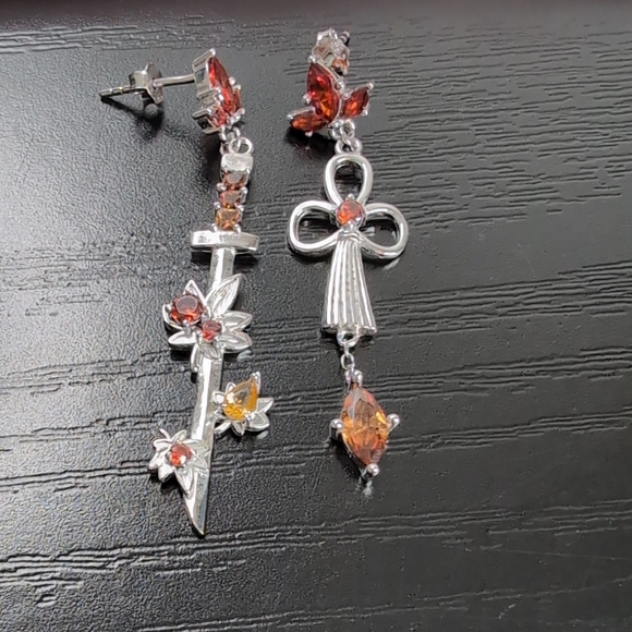 Bisoulovely Genshin Kazuha Japanese Maple Leaf Earrings .925 Silver