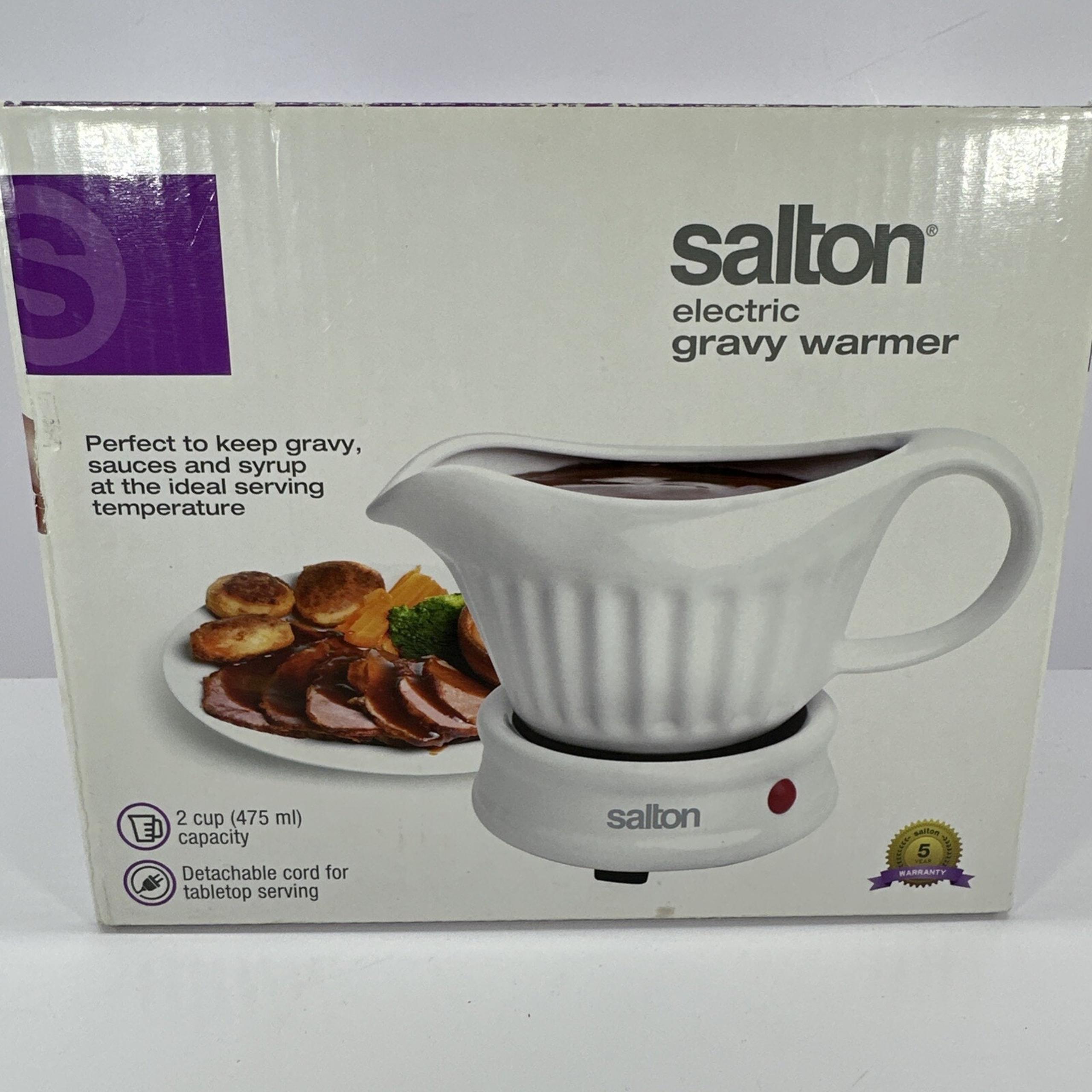 Salton ✨Electric Gravy Warmer 2 Cups✨ Detachable Cord✨ Dripless Spout