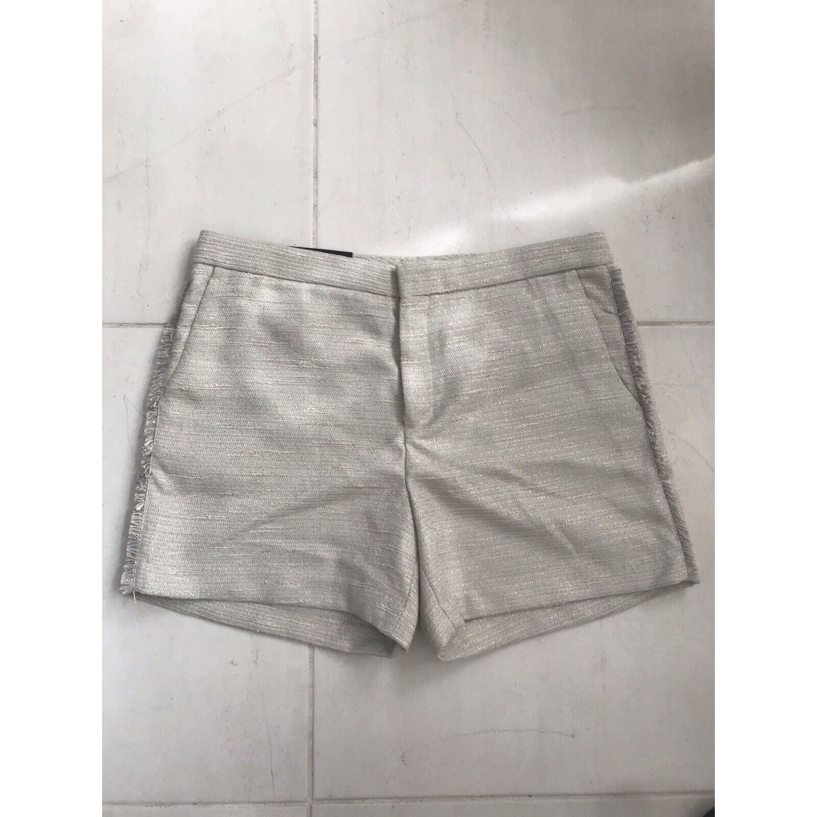 Banana Republic High Waist Tweed Metallic Striped Ryan Shorts