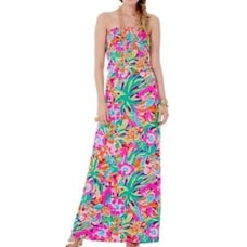 Lilly Pulitzer Womens Amy Maxi Dress in Lulu Sz S Colorful Preppy Flowy Vacation