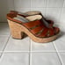 JIMMY CHOO Dray Leather Cork Platform Slide Sandal