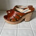 JIMMY CHOO Dray Leather Cork Platform Slide Sandal