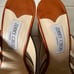 JIMMY CHOO Dray Leather Cork Platform Slide Sandal
