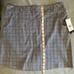 NWT Cutter & Buck gray purple plaid golf skort size 10