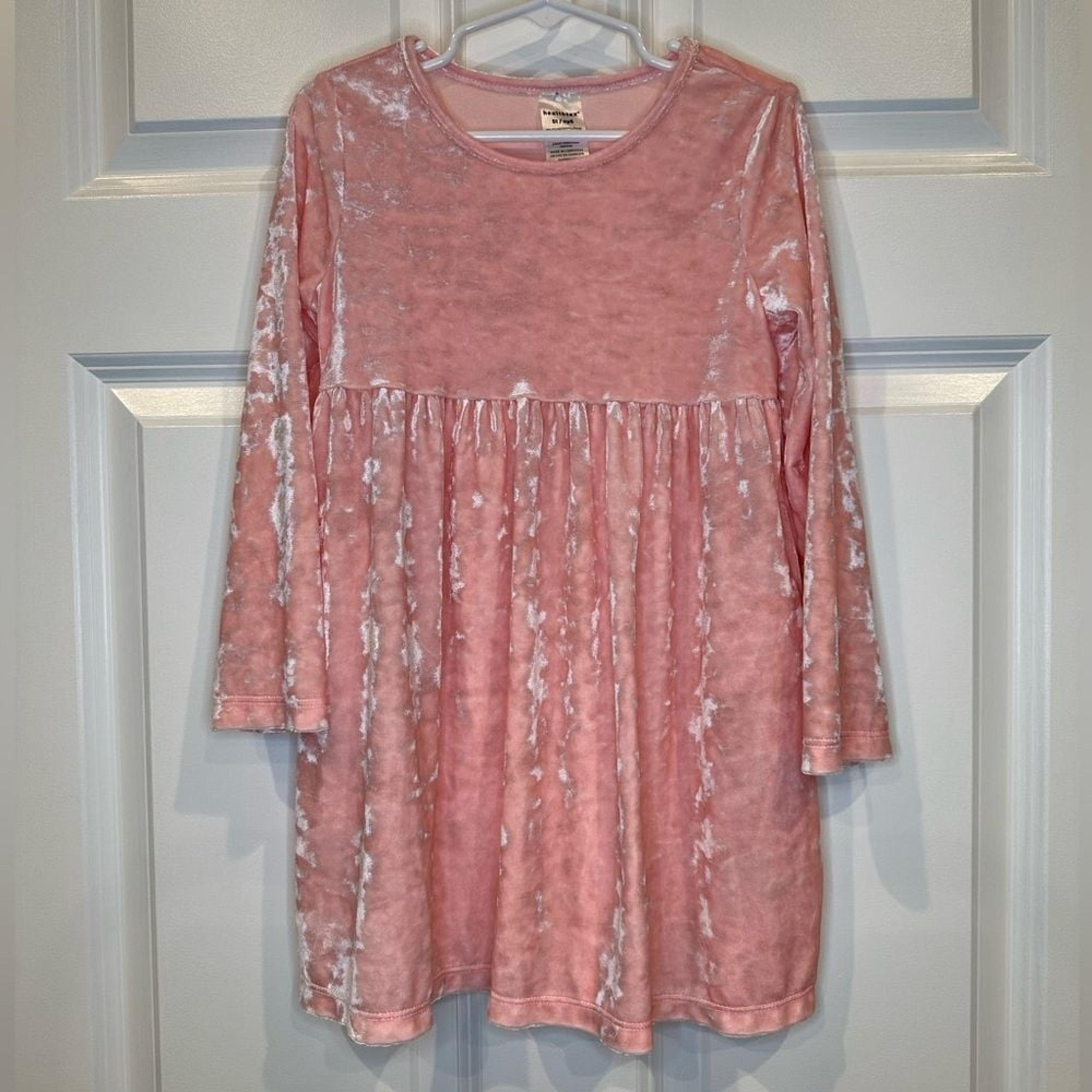 Velvet pink dress Size 5T