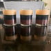 3 vintage neutral Morgan old fashioned glasses mid century