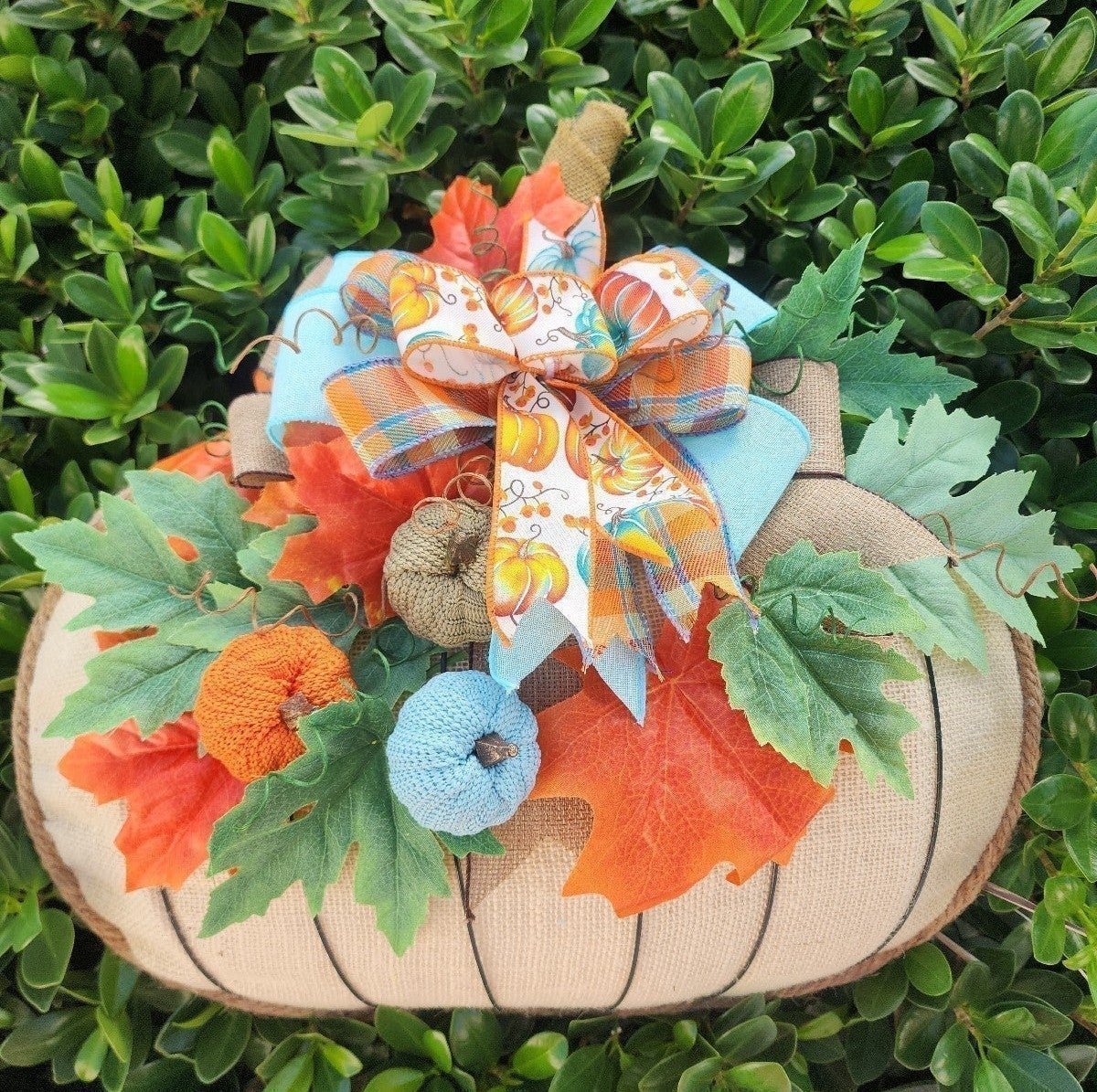 Autumn Thanksgiving Pumpkin Wreath