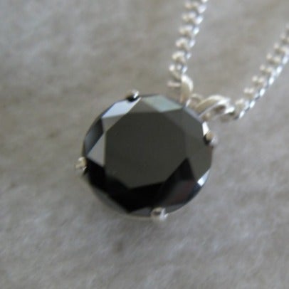 2.50ct 100% REAL BLACK DIAMOND NECKLACE
