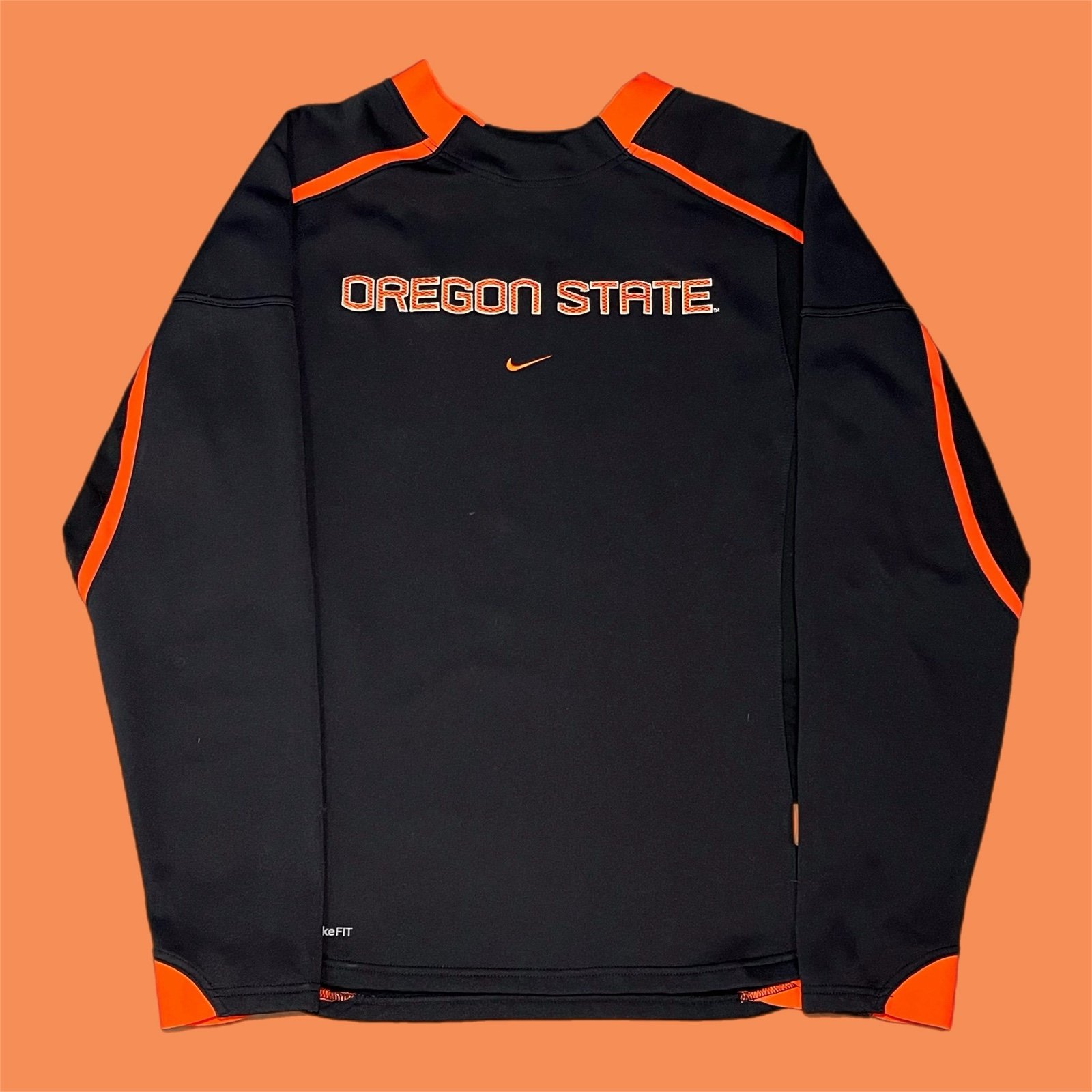 Men's Oregon State Beavers Nike Fit Middle Swoosh Black Sweatshirt Size Small