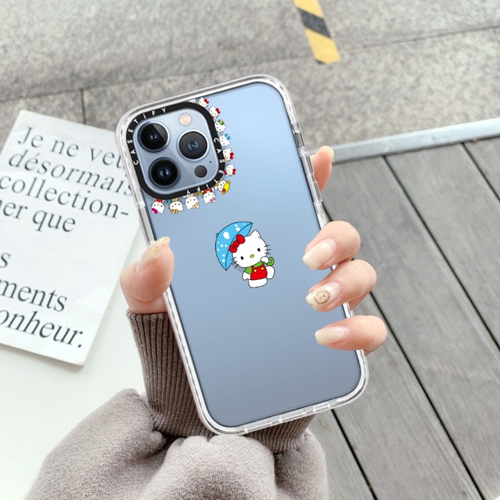 Hello Kitty takes an umbrella Casetify iphone 13 pro max Apple case
