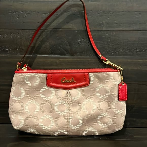 Coach Ashley Wristlet - Dotted Optic C - w/ COA EUC