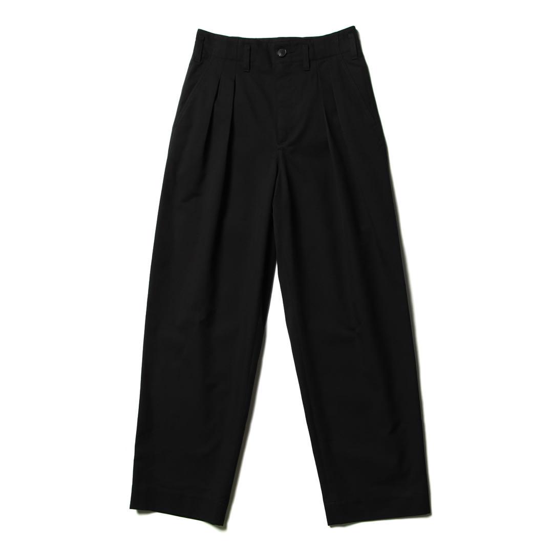 AURALEE Wool Cotton Twill Slacks Dress - flat front
