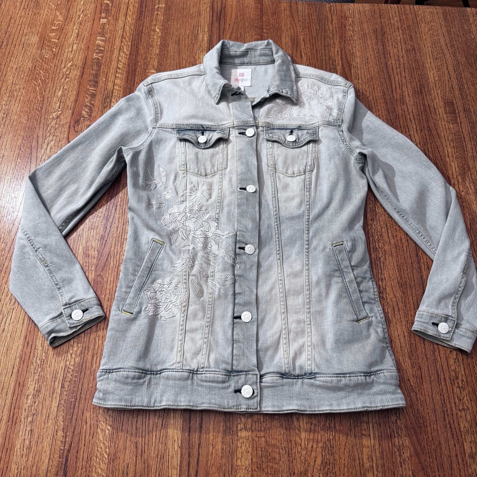 LuLaRoe Embroidered Jaxon Jean Jacket Size Small