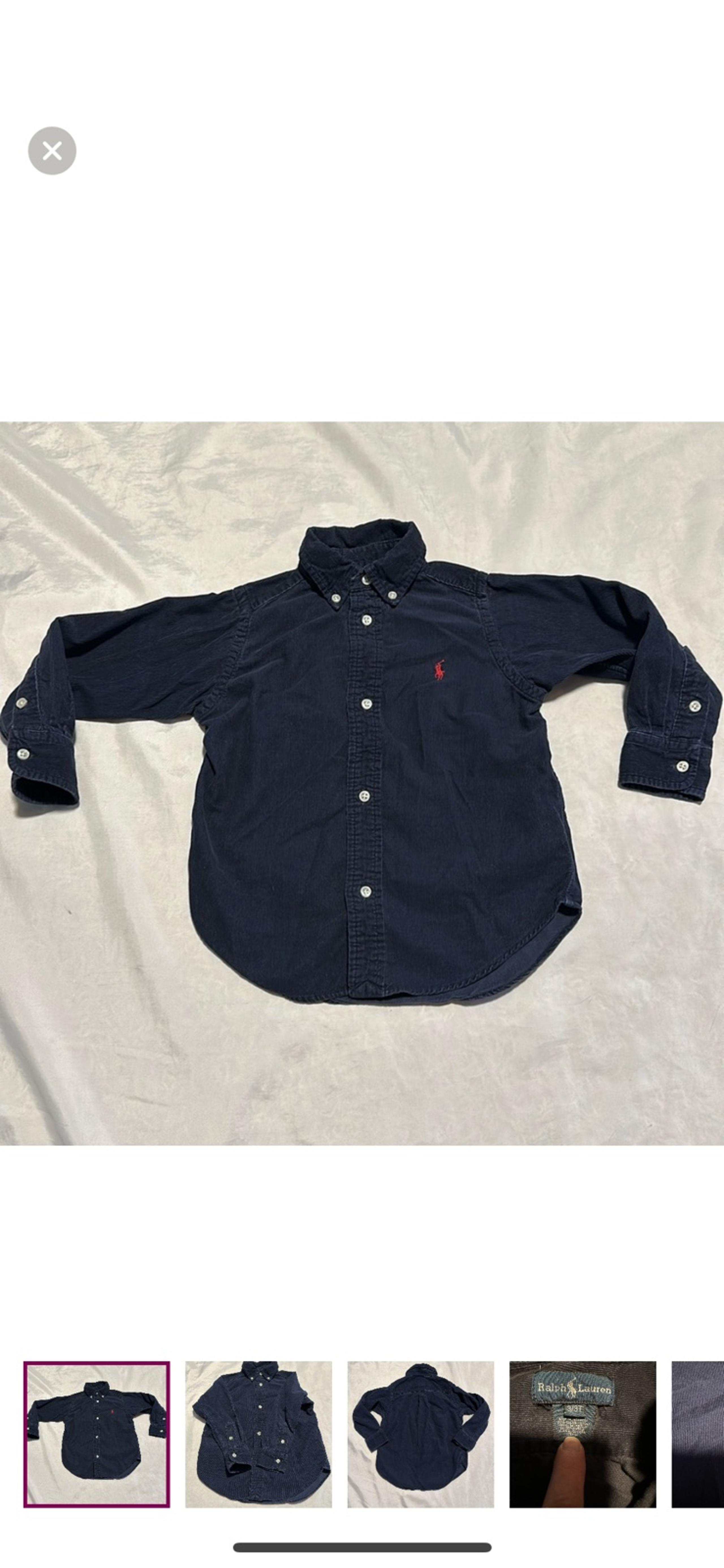Ralph Lauren Corduroy Button Down Shirt Sz 3T