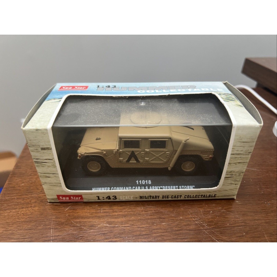 Sun Star 1:43 Hummer Command Car US Army Desert Storm DieCast 11018