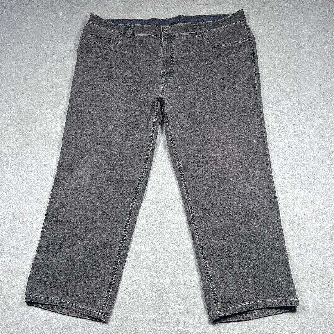 Hiltl Trousers Jeans Mens Size 44 Gray Ultimate Stretch Denim Straight Relaxed