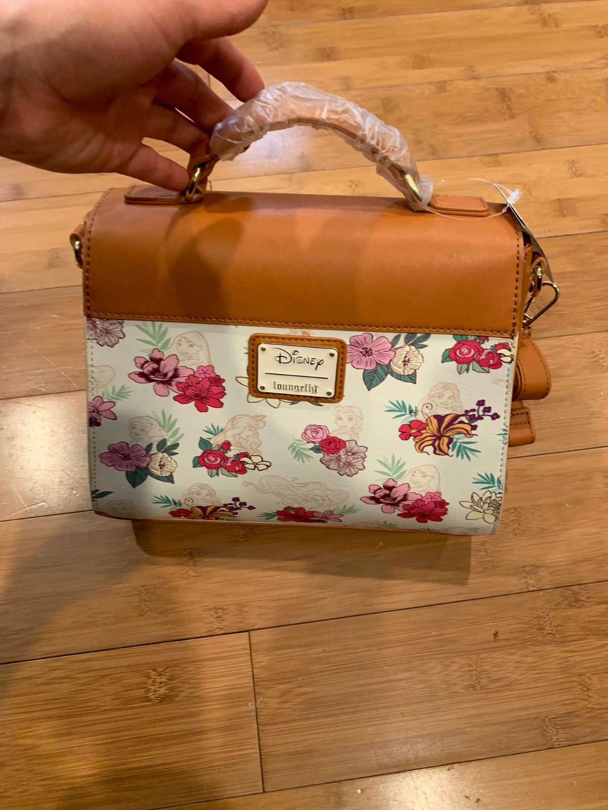 New Disney Loungefly Princess Floral Satchel