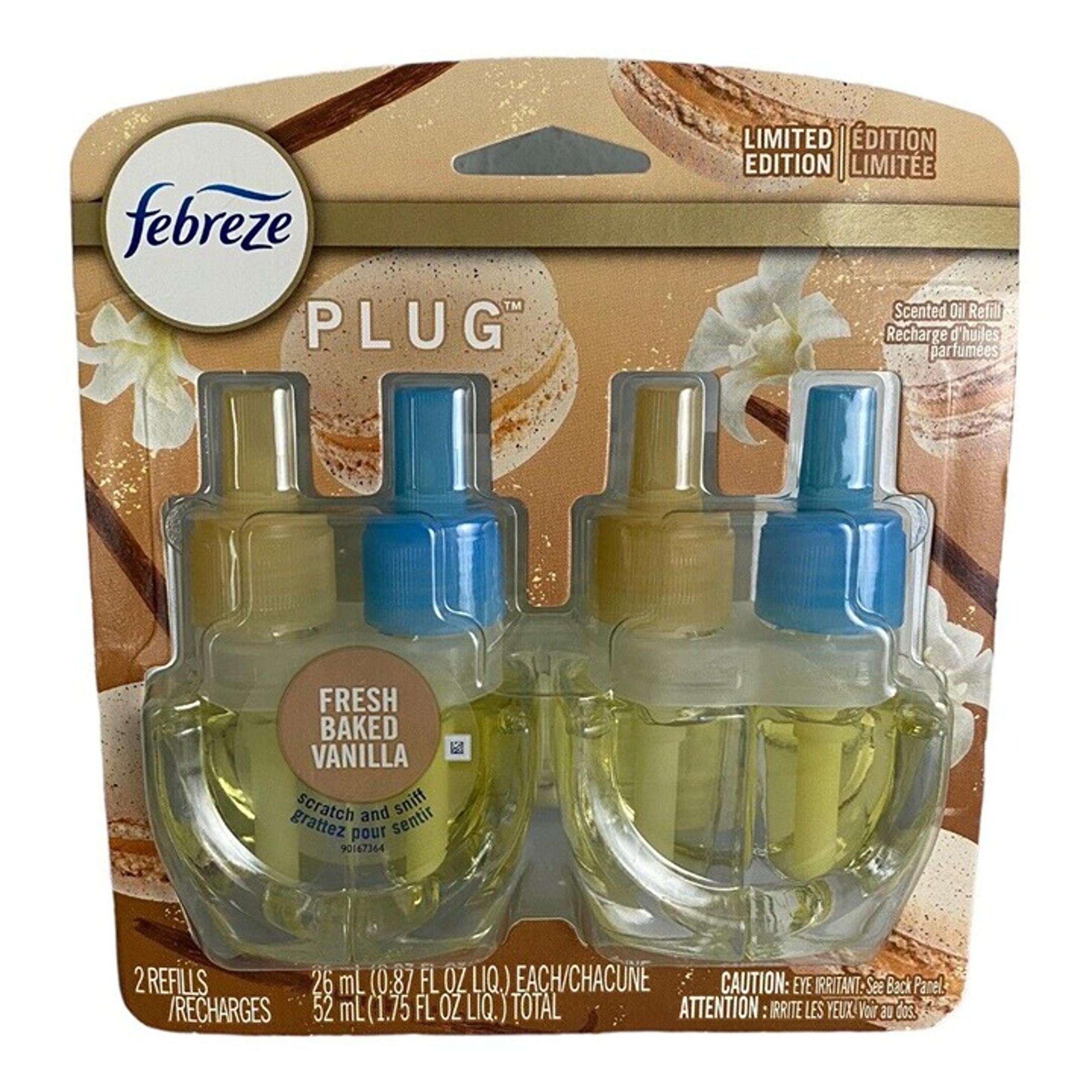 Febreze Plug Air Freshener Refills Limited Edition Fresh-Baked Vanilla 2 Count