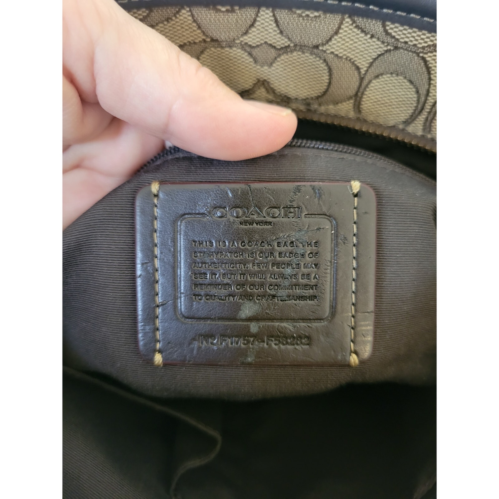 Coach Outline Signature Tote Khaki Brown Medium