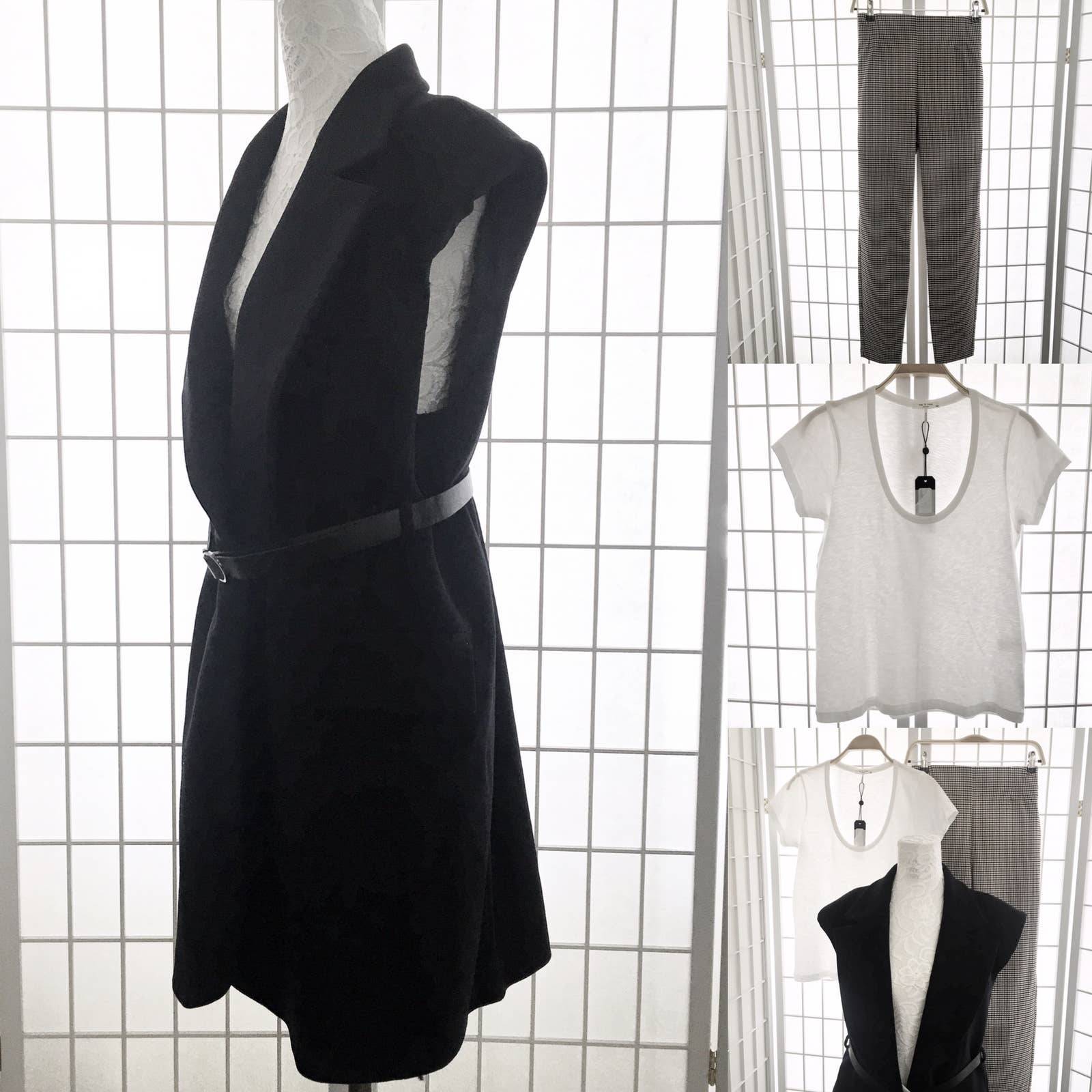 ZARA Navy Blue Shoulder Pad Vest - Med