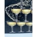Godinger Dublin Coupes Set of 10 Clear Crystal Champagne Glasses 6oz Party Ware