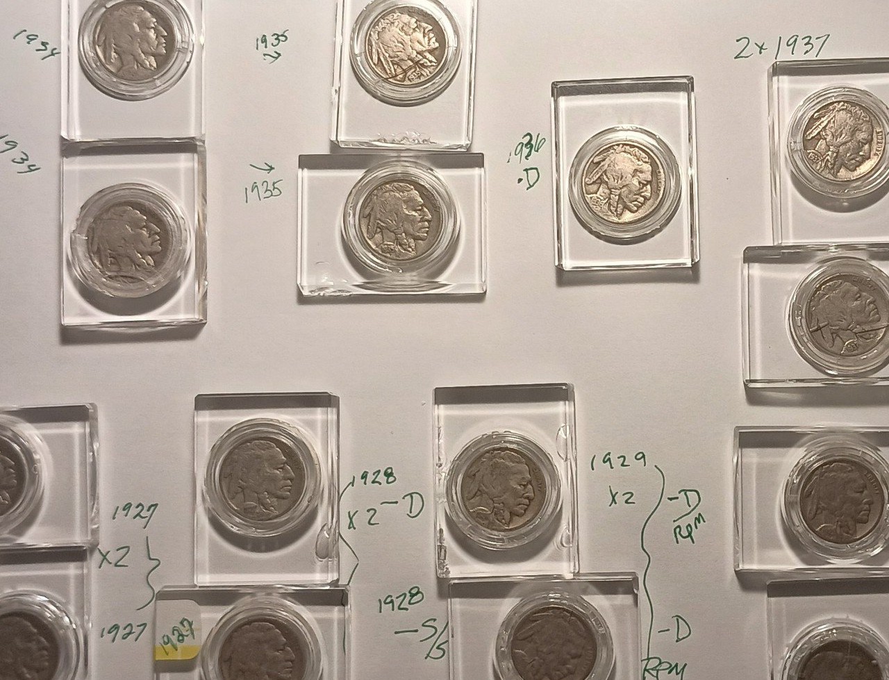 Buffalo Nickels. Mint Errors