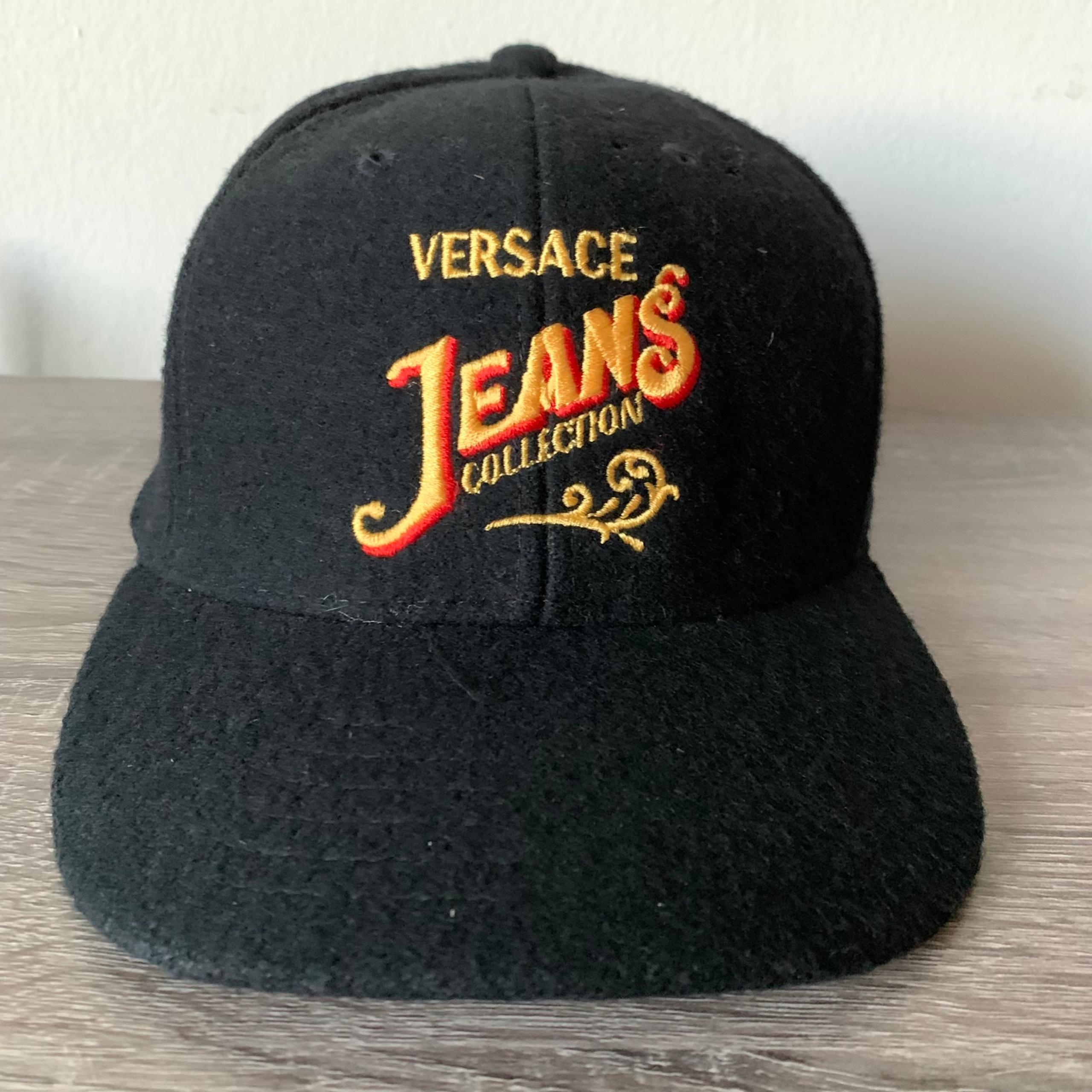 Vintage 1990’s Versace Jeans Collection Gianni Versace Profumi Wool SnapBack NEW