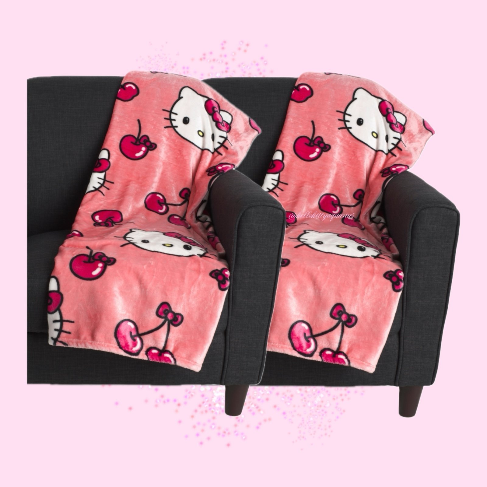 Hello Kitty Cherry Throw Blankets (2)