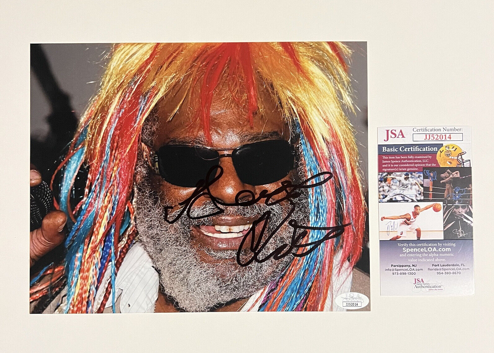 GEORGE CLINTON SIGNED 8x10 PHOTO PARLIAMENT FUNKADELIC JSA COA