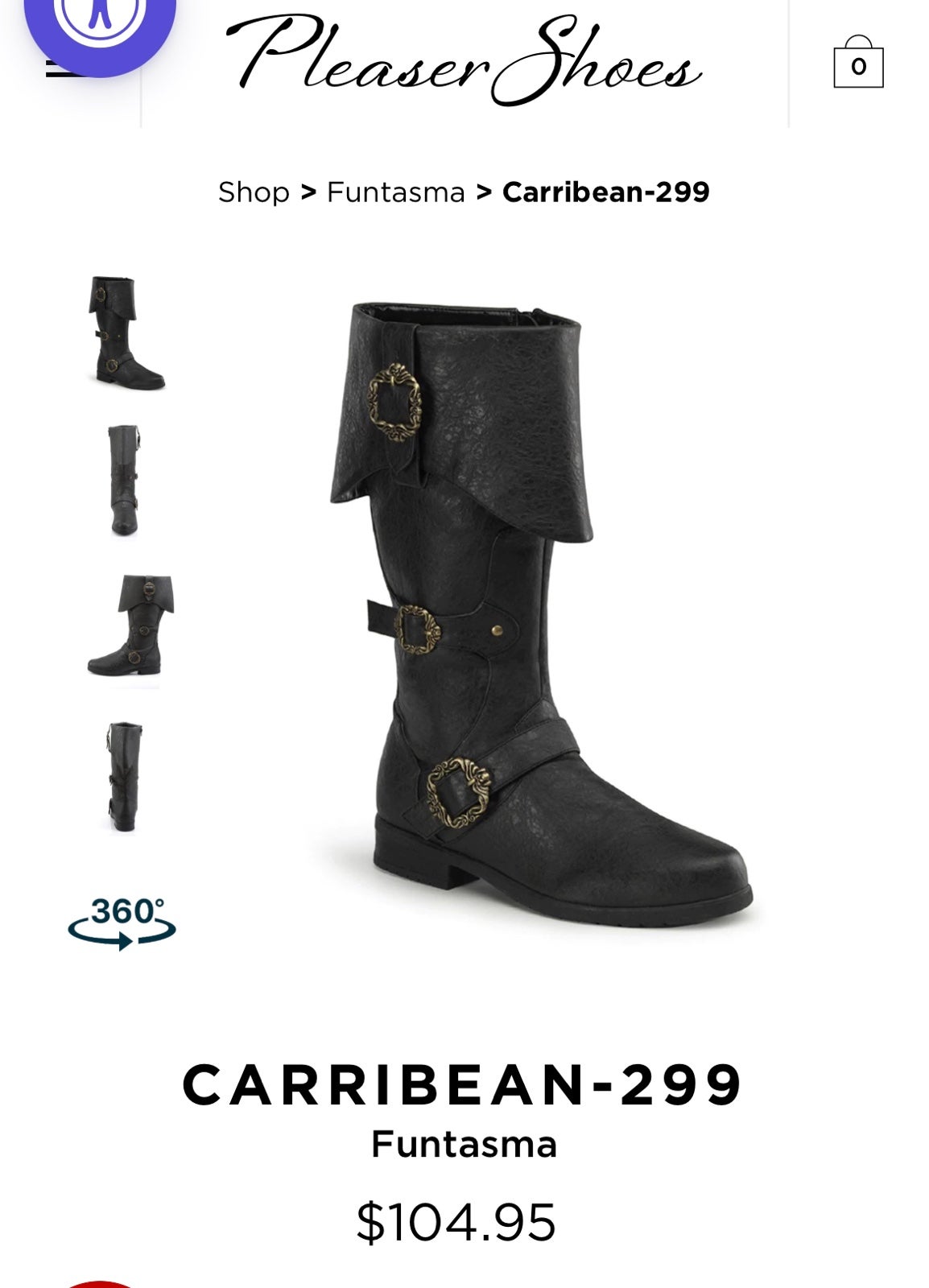 Funtasma boots black women’s boots CARRIBEAN-299 size 9