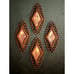 Vintage 1975 Burwood Wall Art Set – Rustic Farmhouse Diamond Frames (Set of 4)