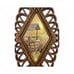 Vintage 1975 Burwood Wall Art Set – Rustic Farmhouse Diamond Frames (Set of 4)