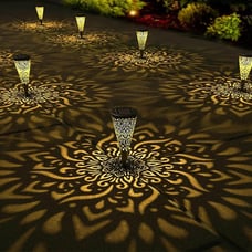 Mandala Flower (6 Pack) Solar Lantern Lights, Solar Garden lights, Outdoor