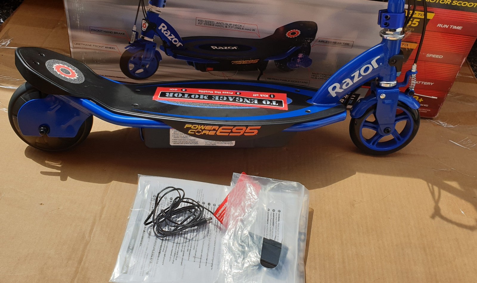 Razor Power Core E95 Electric shops Scooter - Blue