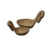 Carved Wooden Swan Candy Treat Trinket Bowls Mother and Baby Natural Color