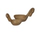 Carved Wooden Swan Candy Treat Trinket Bowls Mother and Baby Natural Color