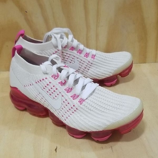 Nike Air VaporMax Flyknit 3 Phantom/White-Laser/Fuchsia-Pink Size 8