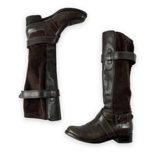 Cole Haan Tall ‘Air Whitley’ Suede and Leather Riding Boot