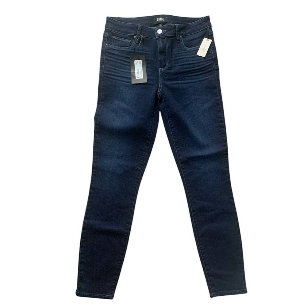 NWT Paige Verdugo Ankle Mid Rise Skinny Dark Wash Jeans 27