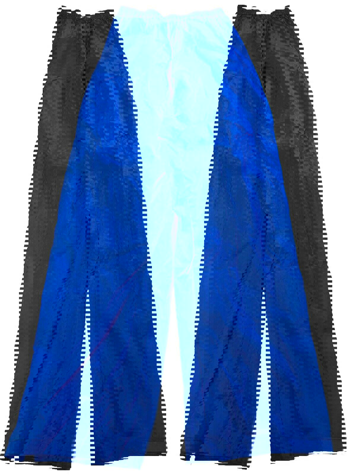 Unisex K-WAY Blue Nylon Waterproof Side Zip Pants Sz L/M