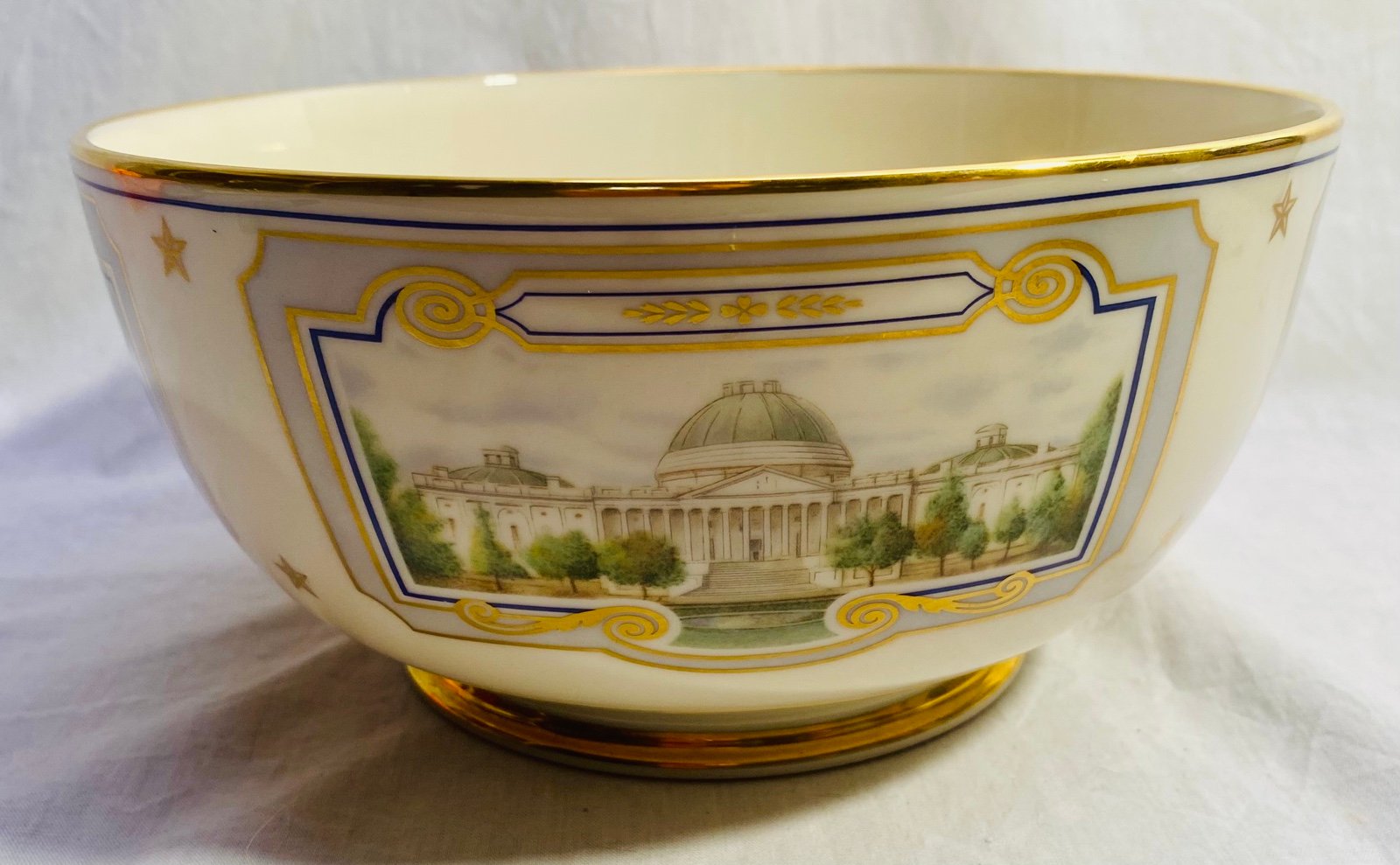 Lenox 1789-1989 Bicentennial US Congressional Bowl 22K Gold RARE!
