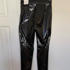 PU Vinyl Glossy Shiny Whimsygoth Leggings Pants Skinny Biker Moto Rave y2k 90s