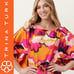 Trina Turk Women Glam Lux stretch Tunic Abstract Swim Vacation Cover Up Sz M