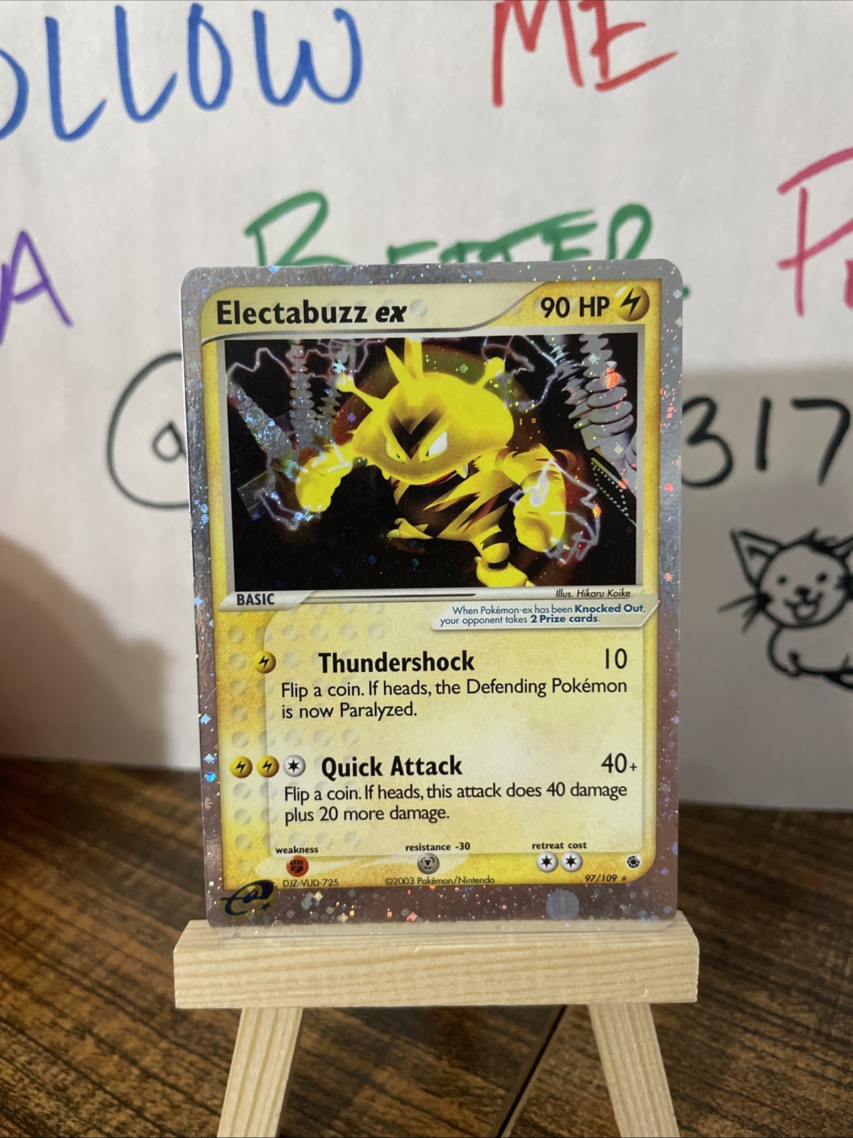Electabuzz ex 97/109 Ruby Sapphire Holo Ultra Rare Vintage Pokémon TCG Card