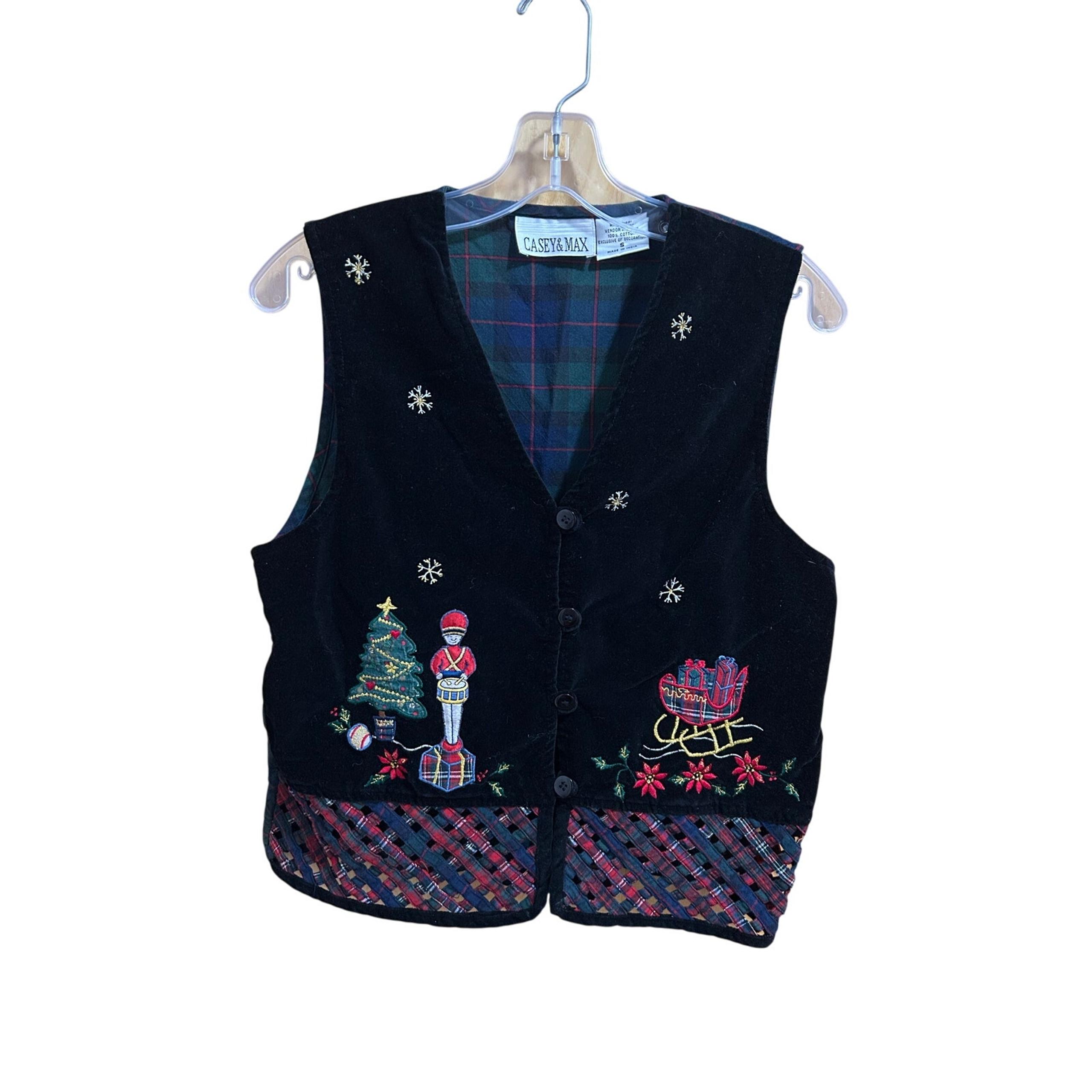 Vintage Casey & Max Women’s Christmas Vest - Size Small