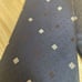 BVLGARI Navy Blue All-Over Logo Tie